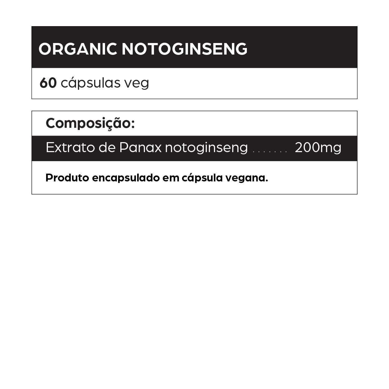 Suplemento Organic Notoginseng DNTRO 200mg com 60 cápsulas veganas. Contém extrato de Panax notoginseng para melhorar circulação sanguínea, reduzir inflamações, fortalecer o sistema cardiovascular e aumentar energia. Indicado para combater fadiga, auxiliar na recuperação física e proteger vasos sanguíneos de forma natural.