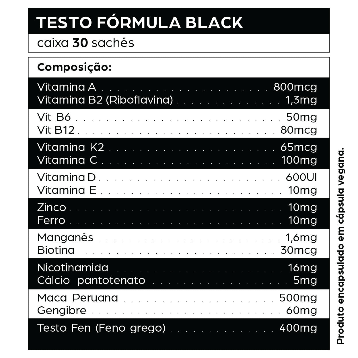 Testo Fórmula Black