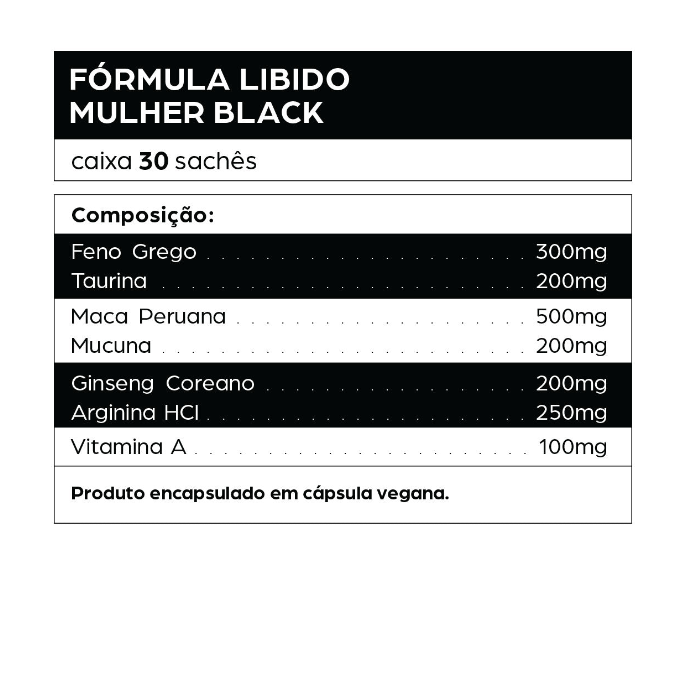 Libido Mulher Black + Ashwagandha Orgânico
